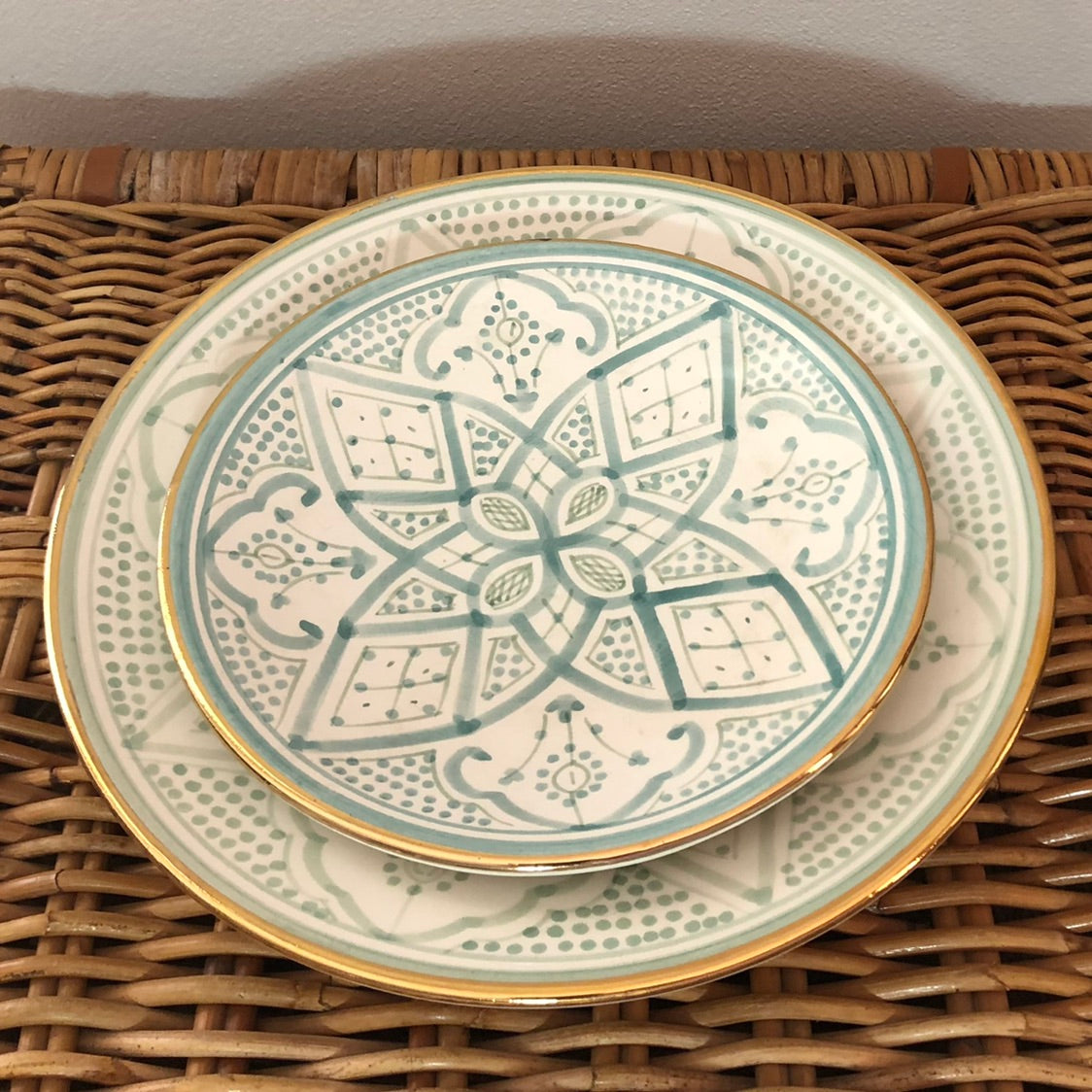 Genuine Rabat Safi Set - Large Plate, Small Plate & Bowl in Mint