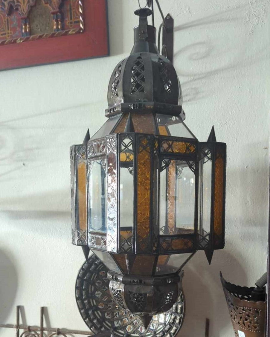 Classic Moroccan Hanging Glass Pendant Light