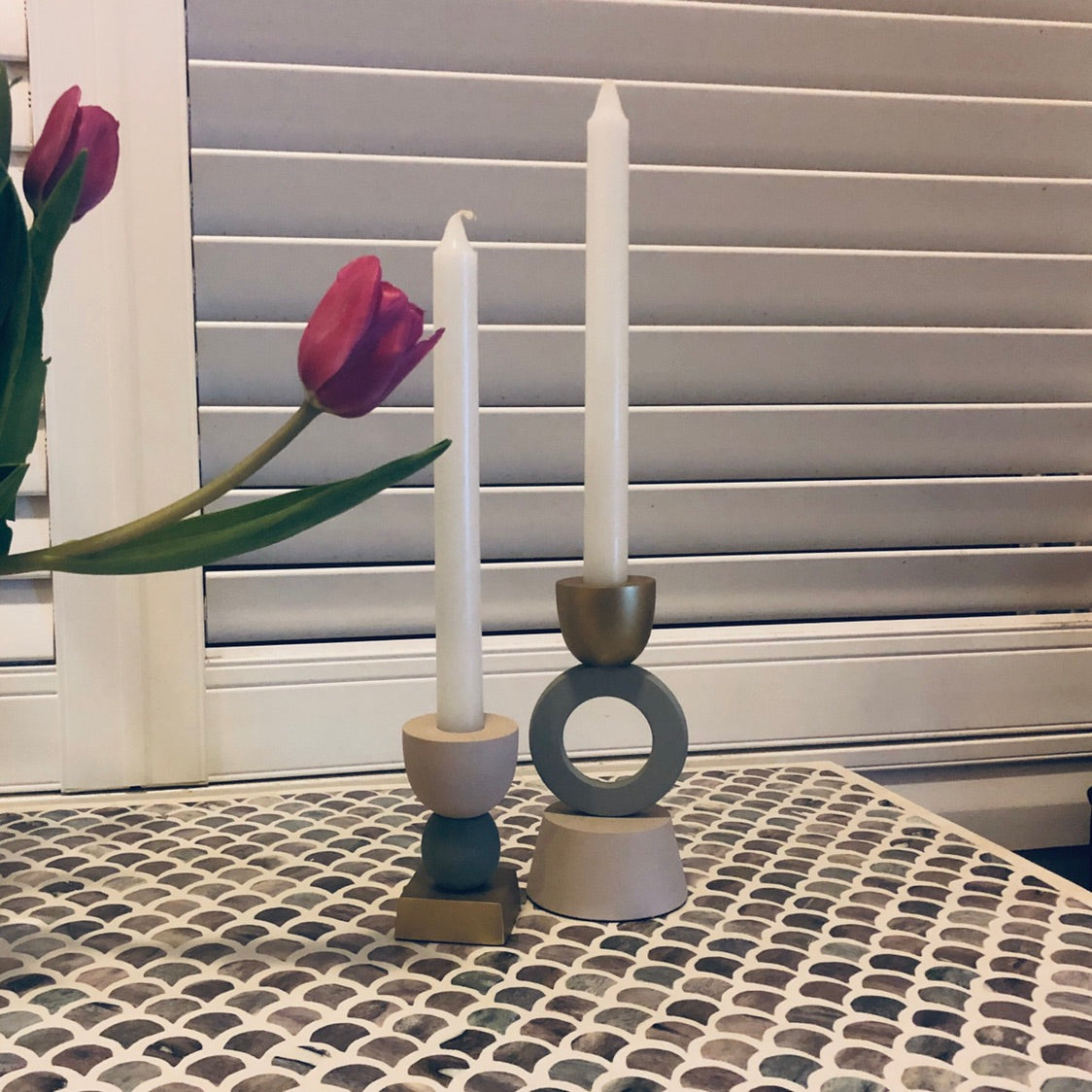 Frankie Metal Candle Holder - Tall