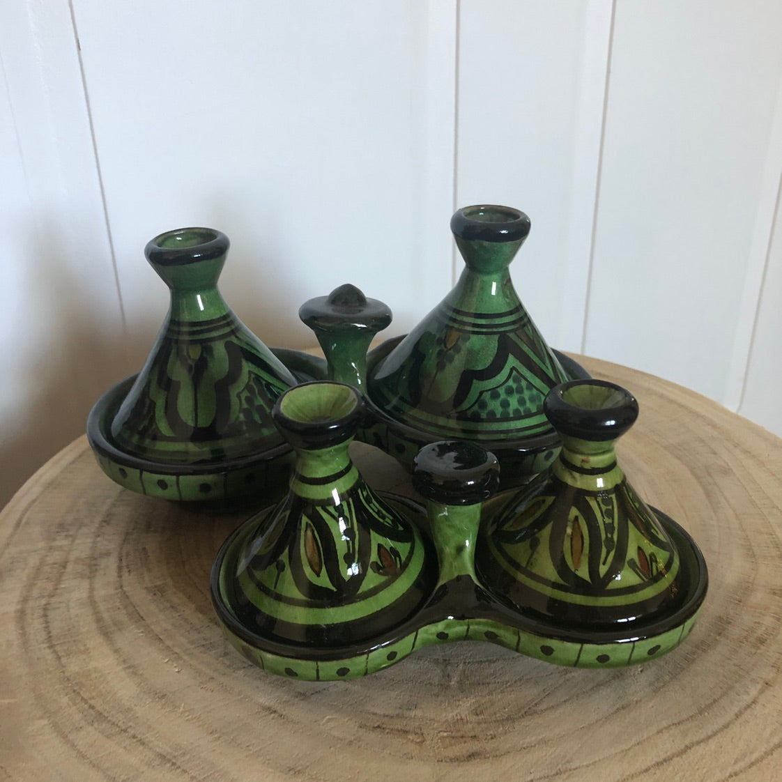 Maroc Mini Dual Tagine in Green
