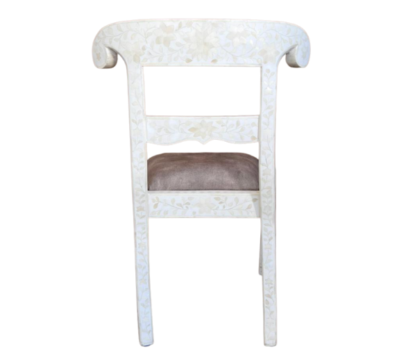 Bone Inlay Chair in White