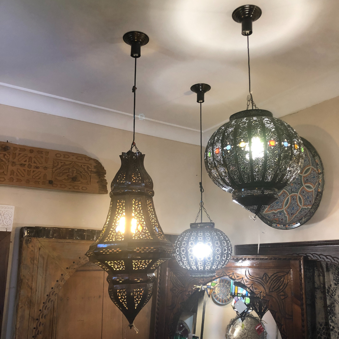 Genuine Moroccan Fretwork Pendant Light Shade - Baruj