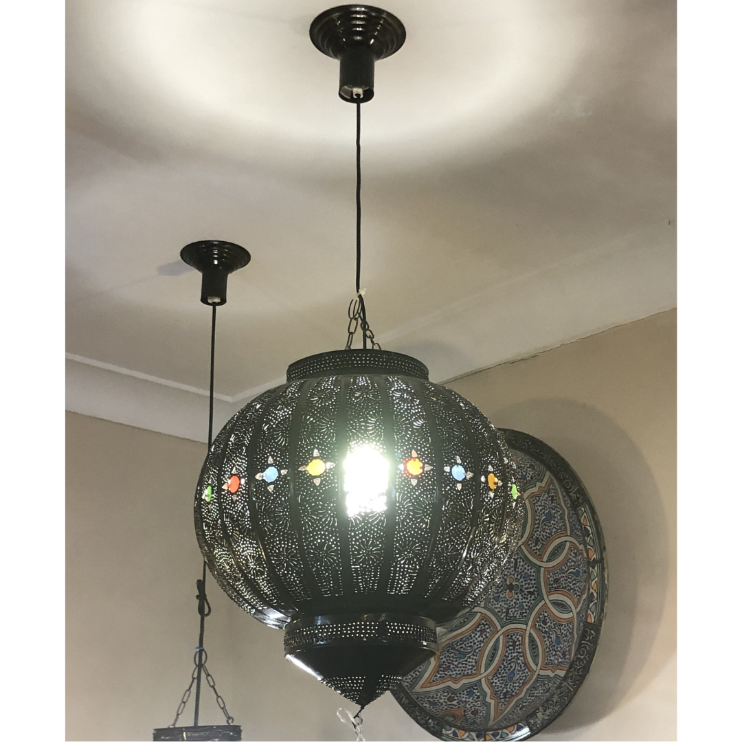 Genuine Moroccan Fretwork Pendant Light Shade - Baruj