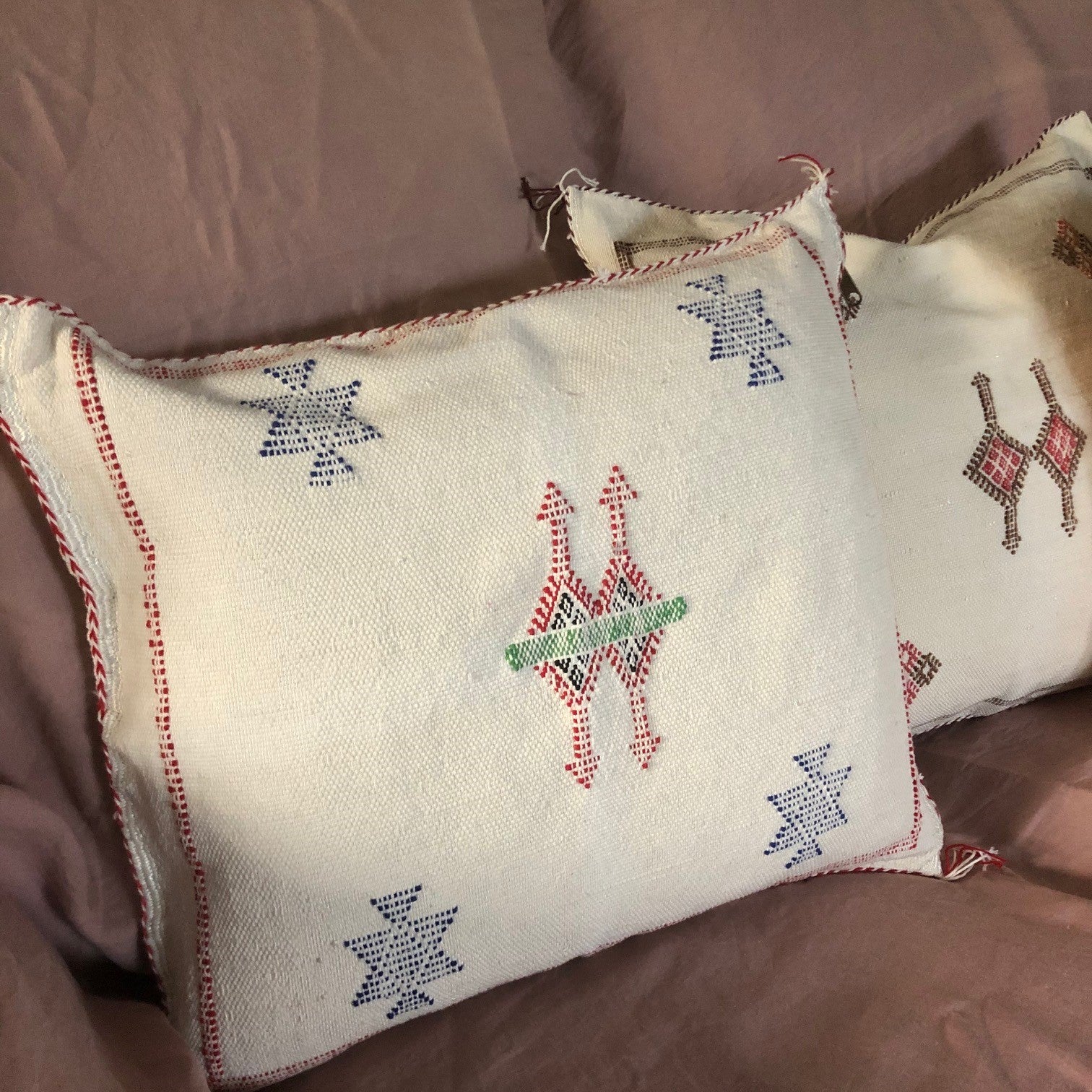 Genuine Moroccan Cactus Silk Lumbar Pillow in Mango Yellow