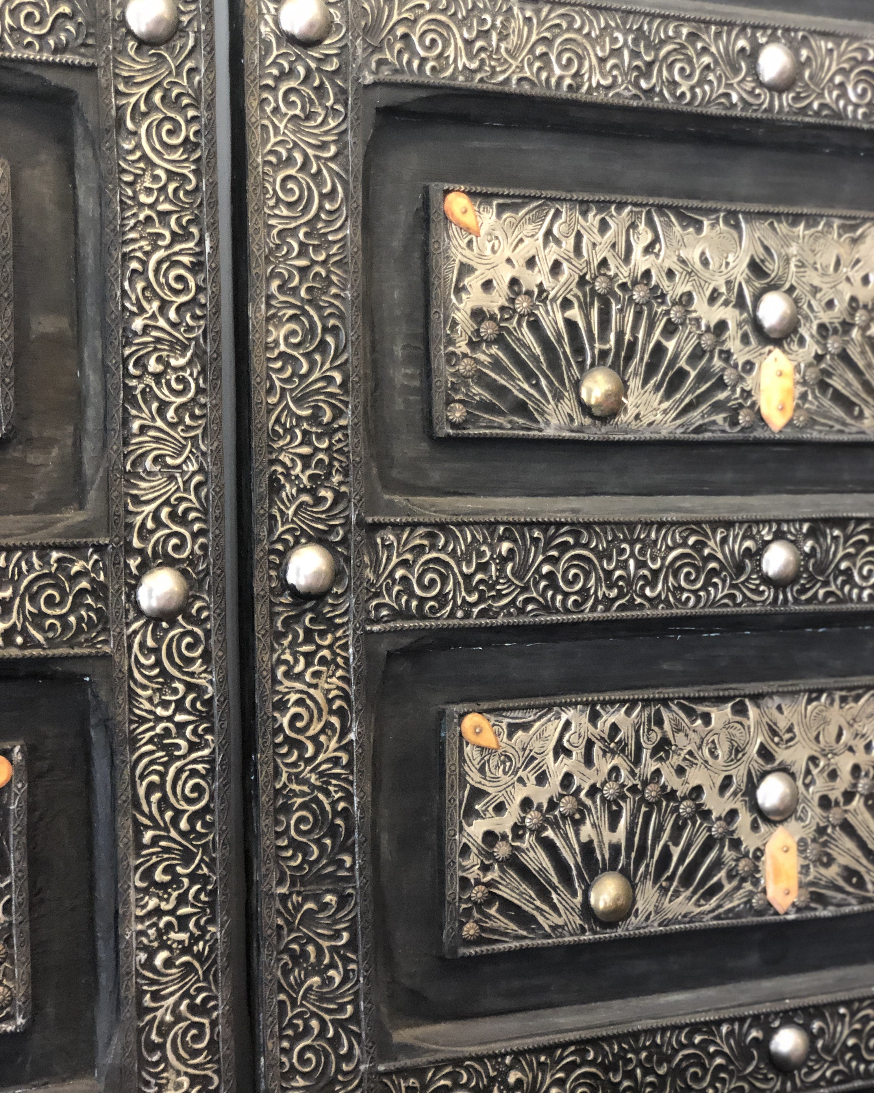 Moroccan Metalwork and Timber Door