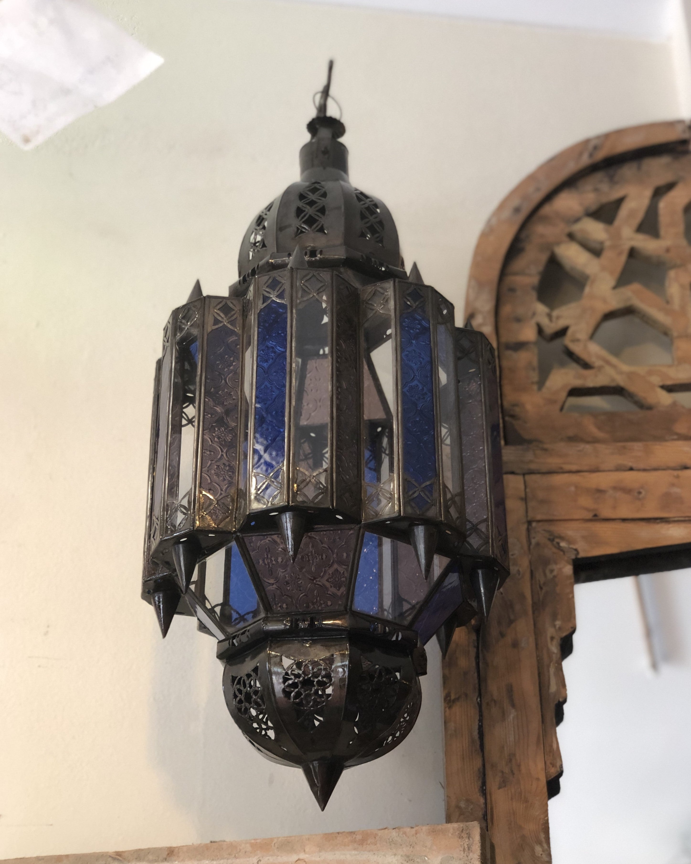 Classic Moroccan Hanging Glass Pendant Light