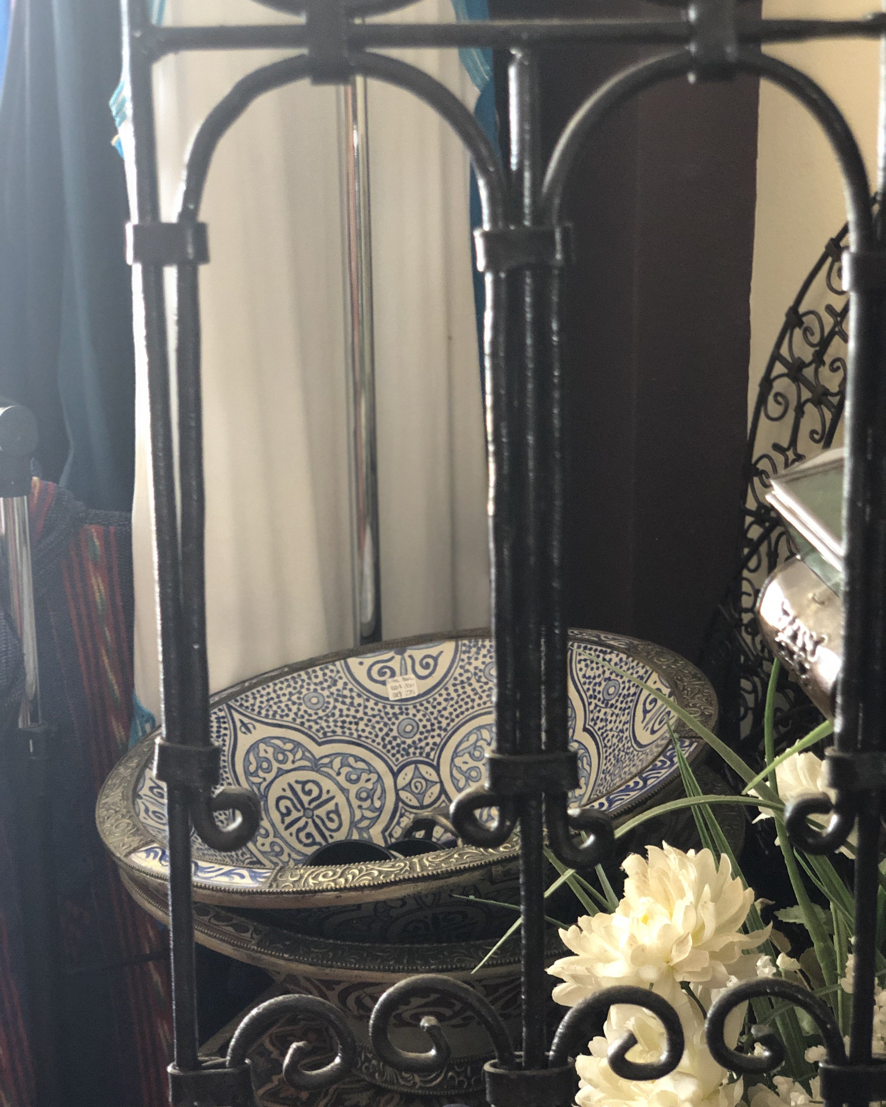 Tunisian Ironwork 3 Panel Screen