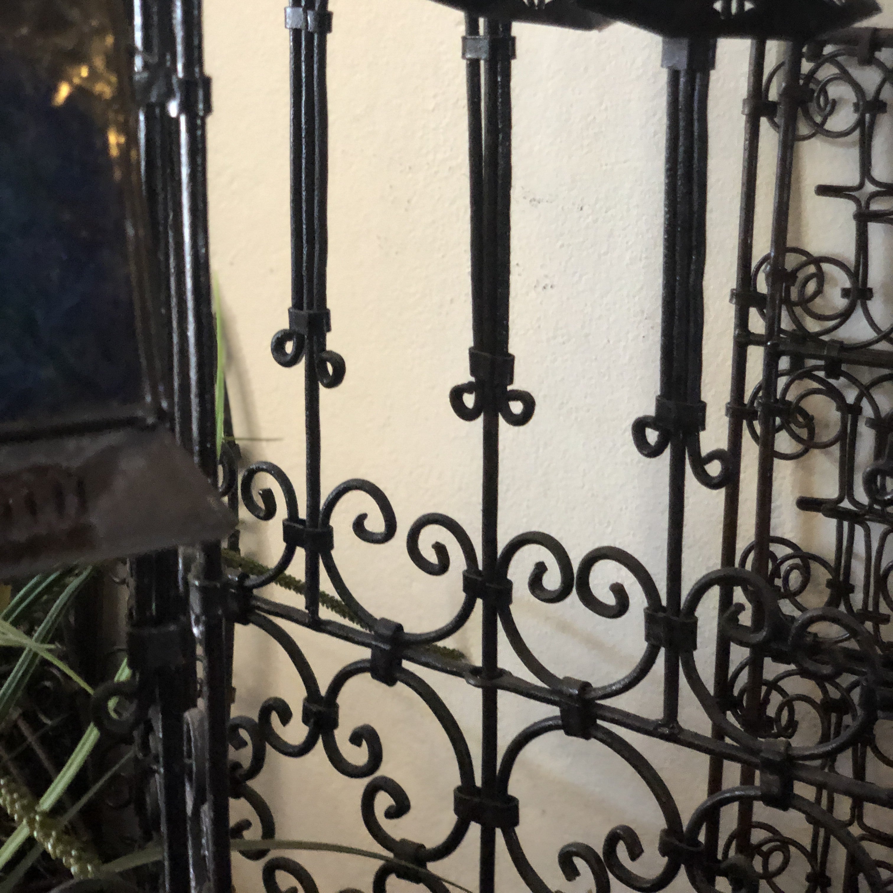 Tunisian Ironwork 3 Panel Screen