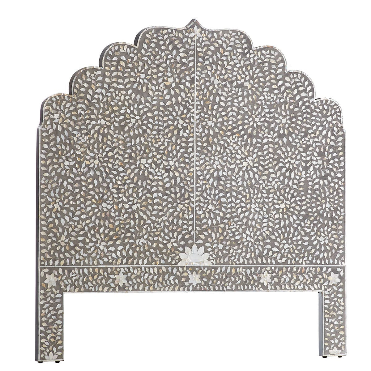 Mother of Pearl Inlay Floral Round Mirror