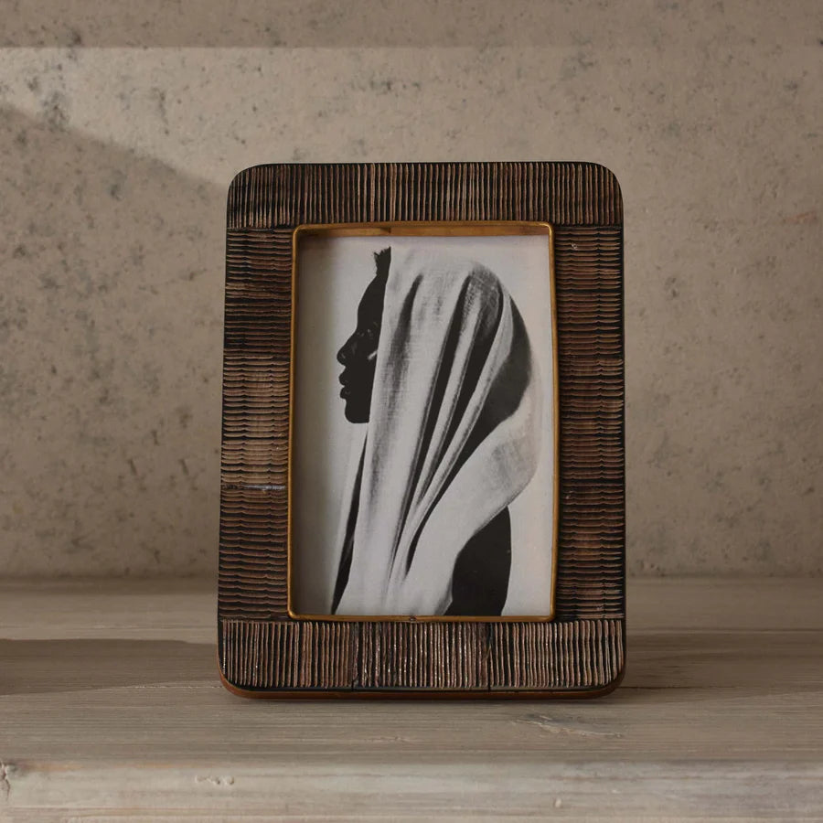 Brass & Horn Inlay Picture Frame
