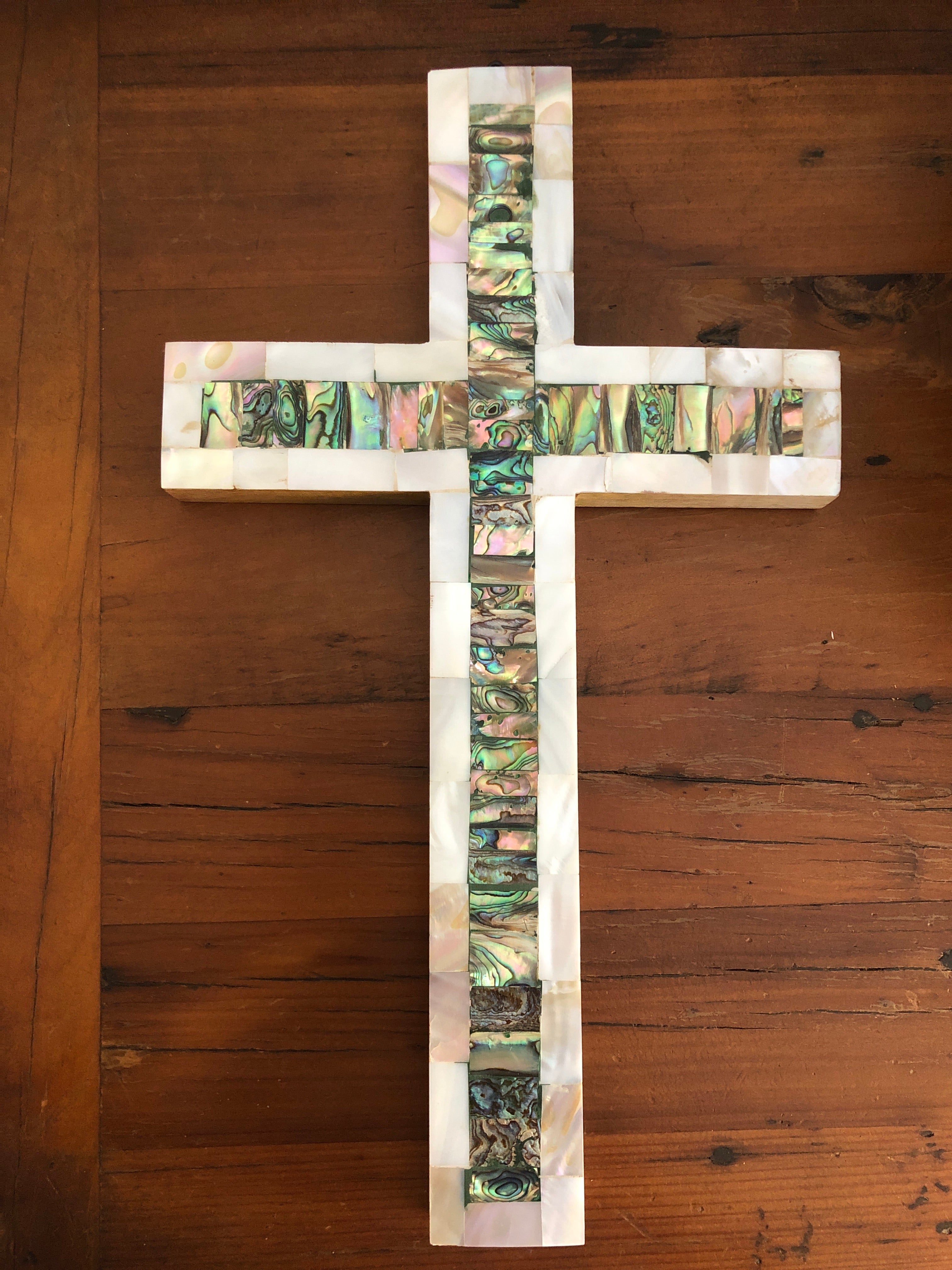 Mother of Pearl Cross Wall Plaque