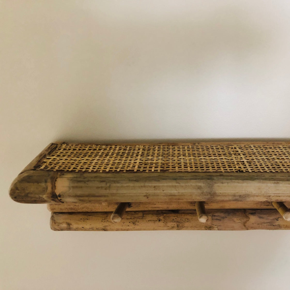 Natural Split Rattan Wall Shelf