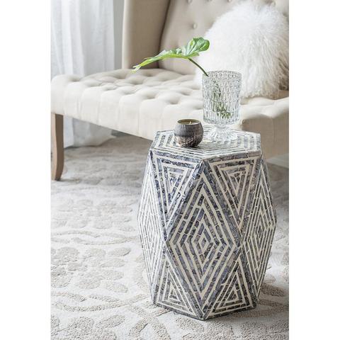 Oblique Shell Stool Side Table