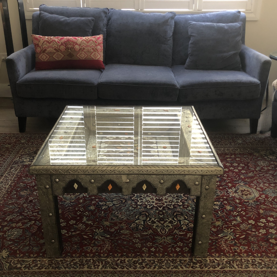 Sultan's Square Table in Silver Nickel