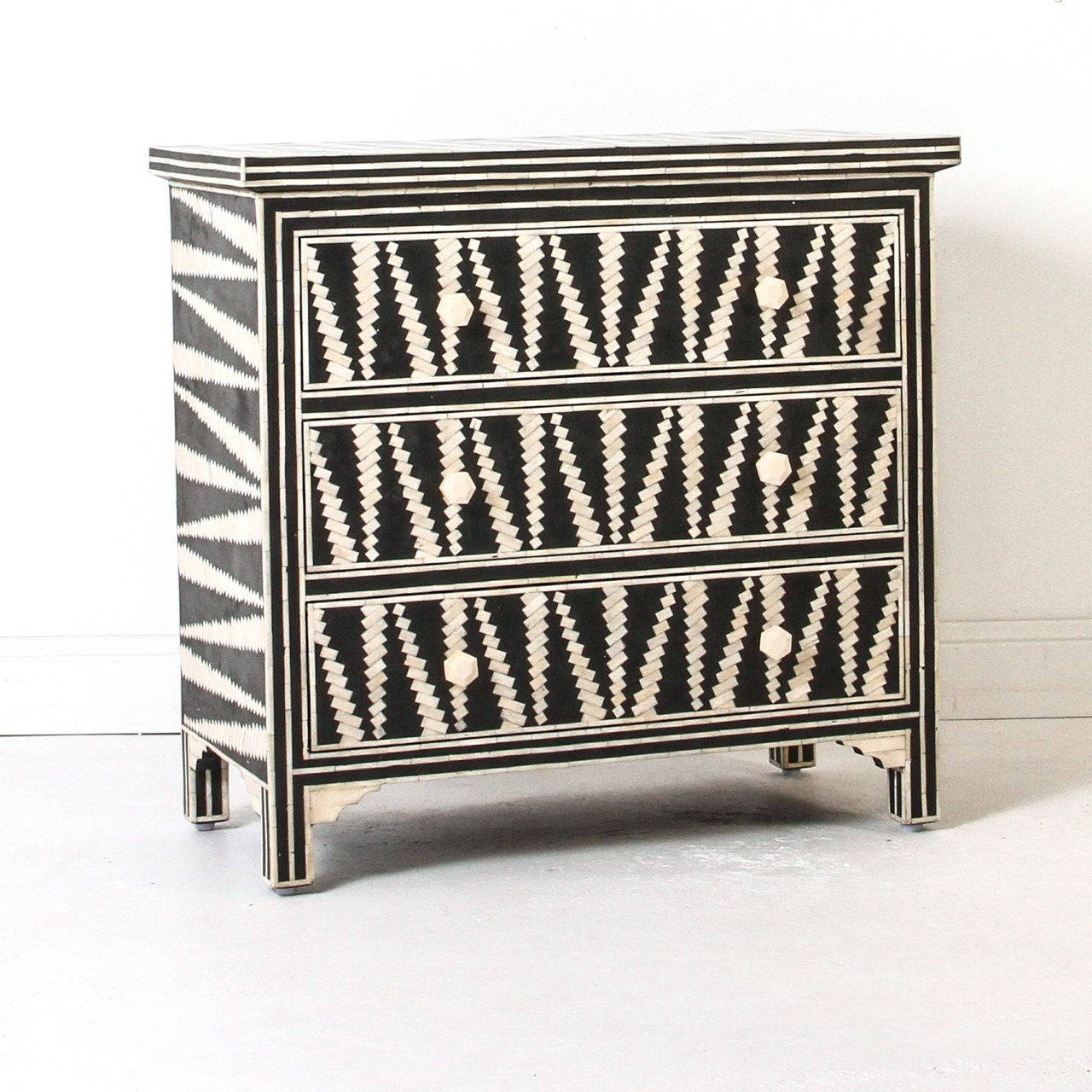 Mandika Bone Inlay 3 Drawer Chest