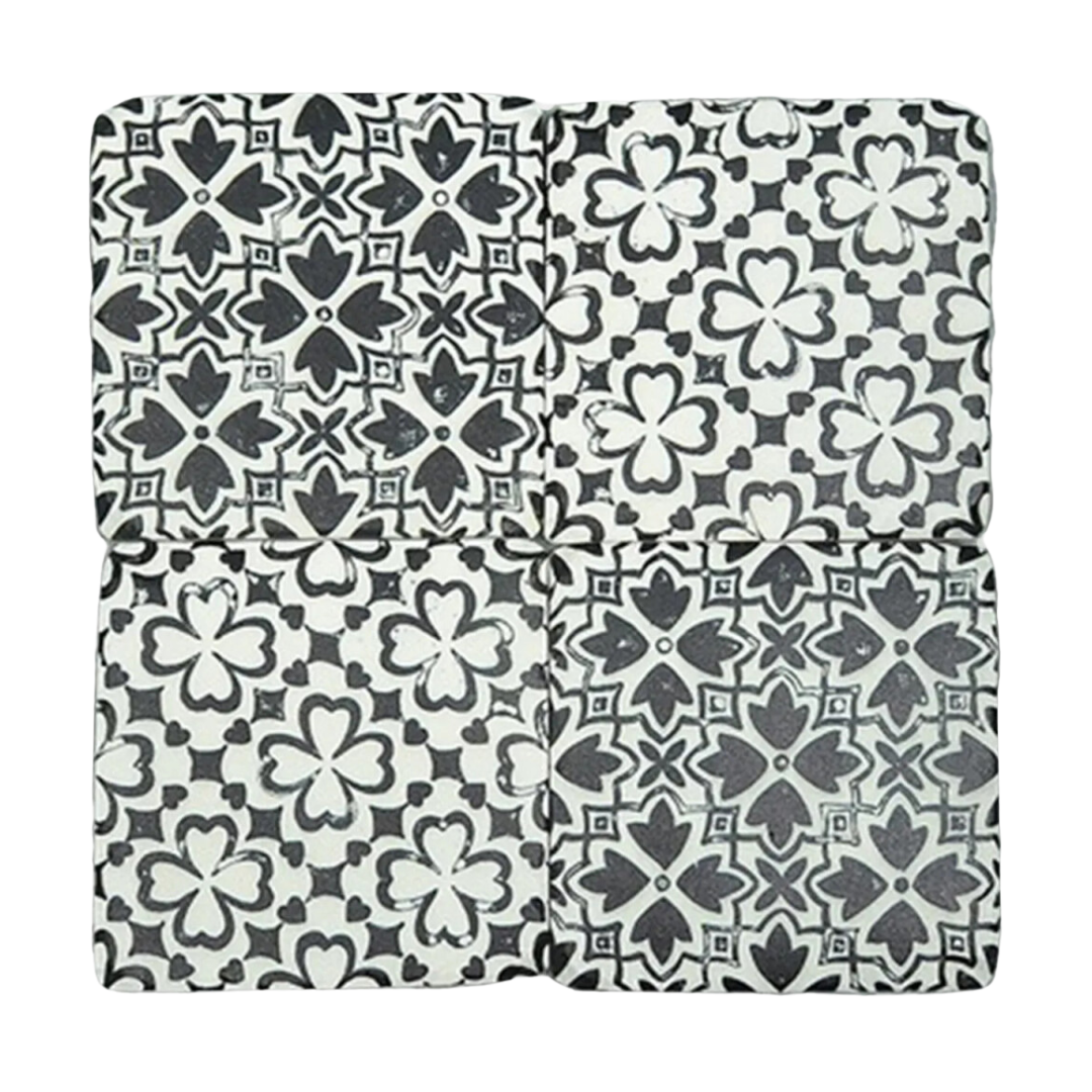 Morocco Stone-Look Coasters - Set of 4