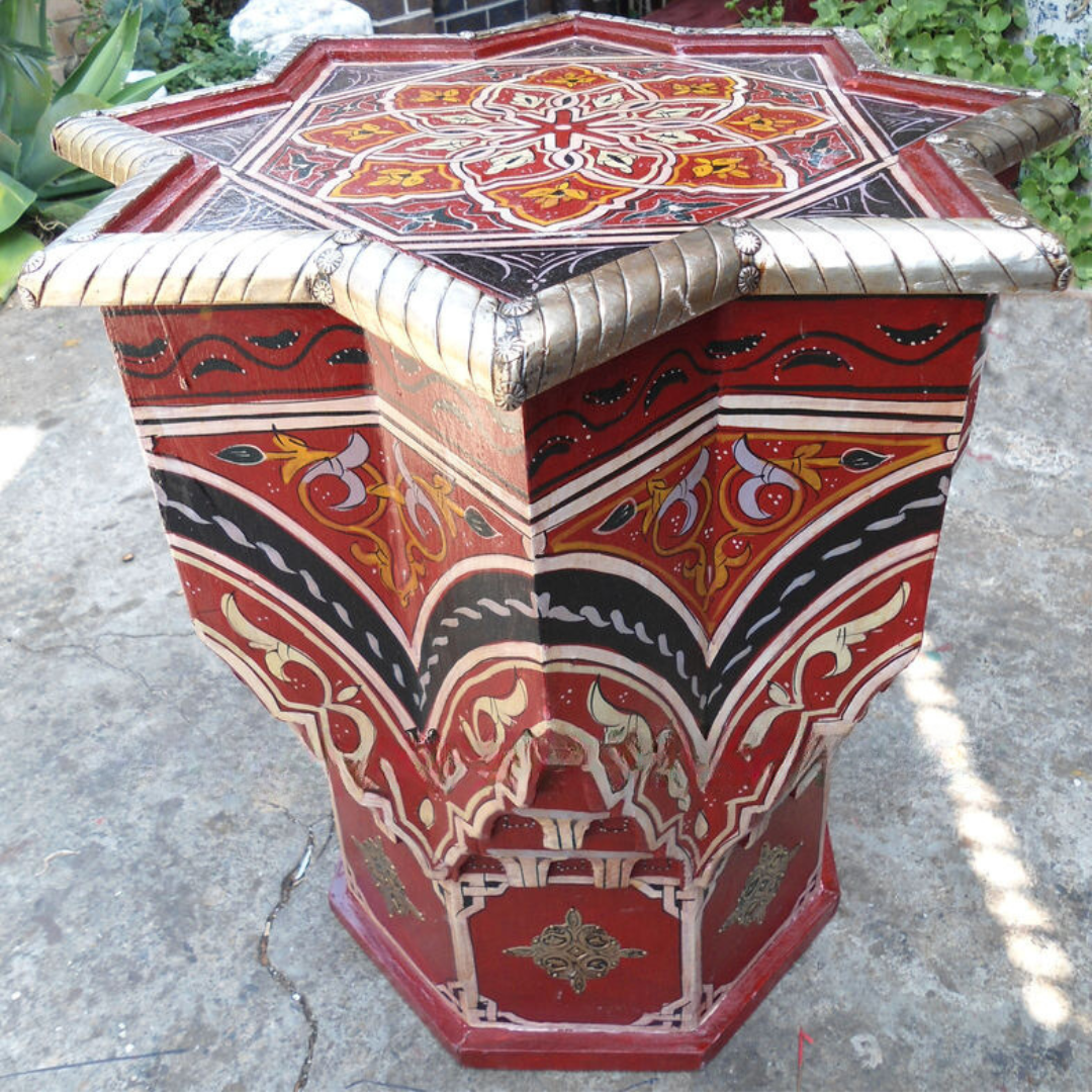 Handpainted Star Side Table