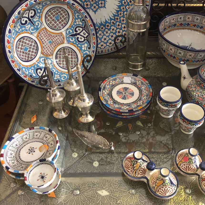 Tangier Multi-Coloured Shallow Serving Bowl