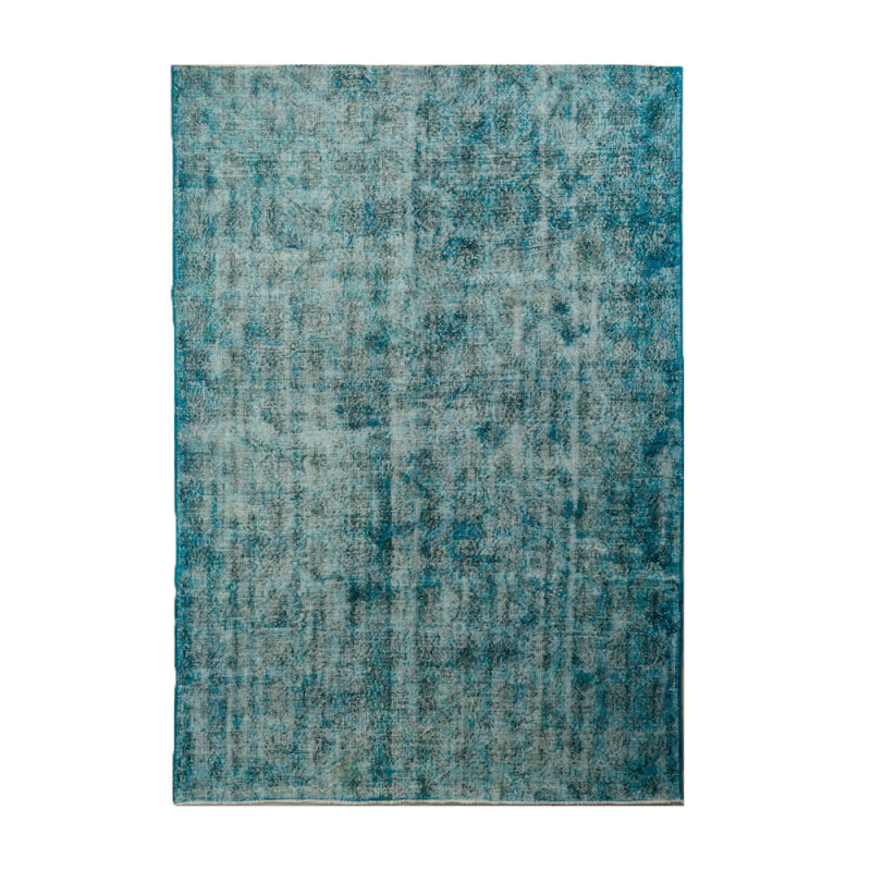 Anatolian Patchwork Rug in Cerulean II