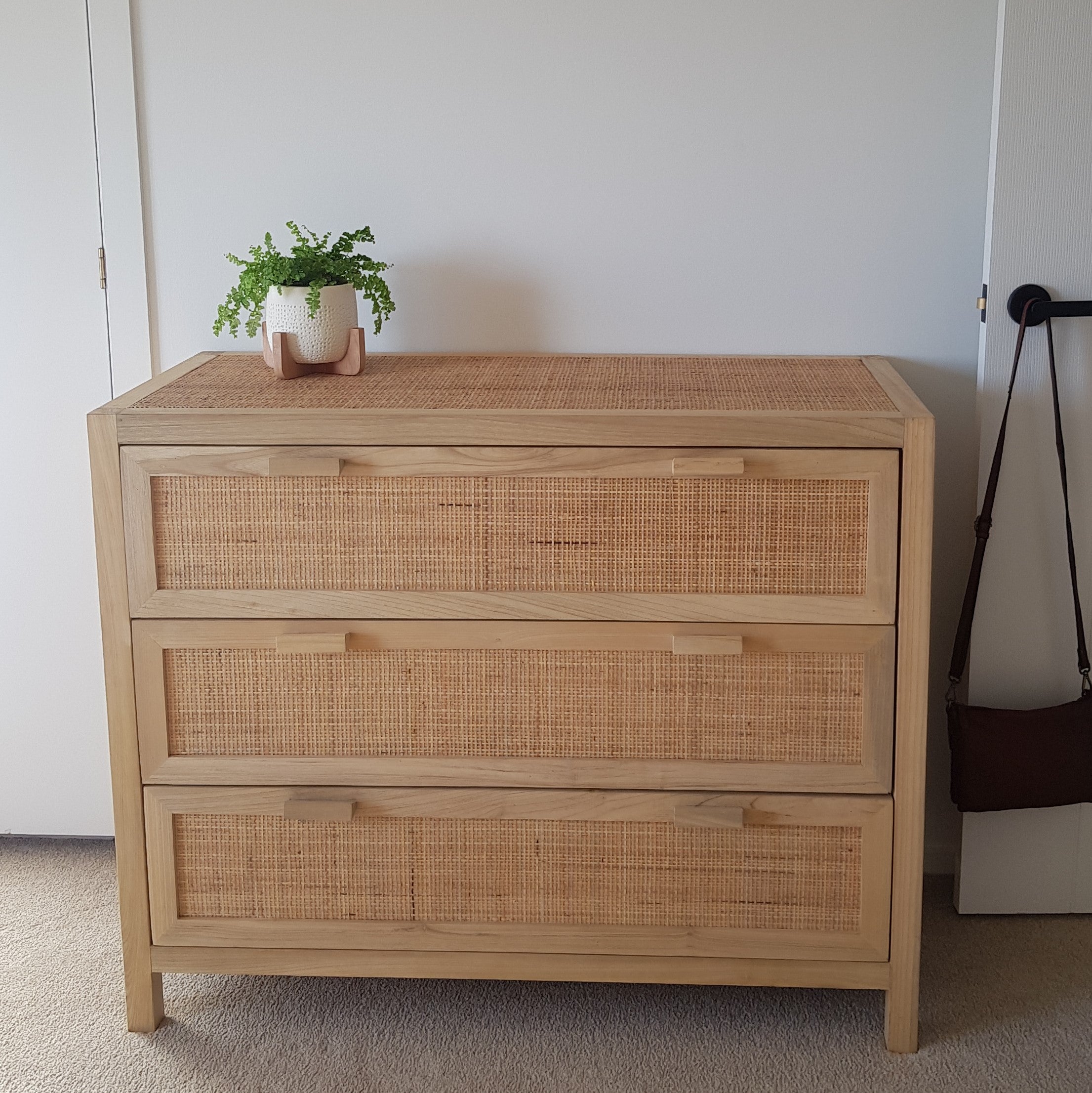 Natural Split Rattan Chest Drawers