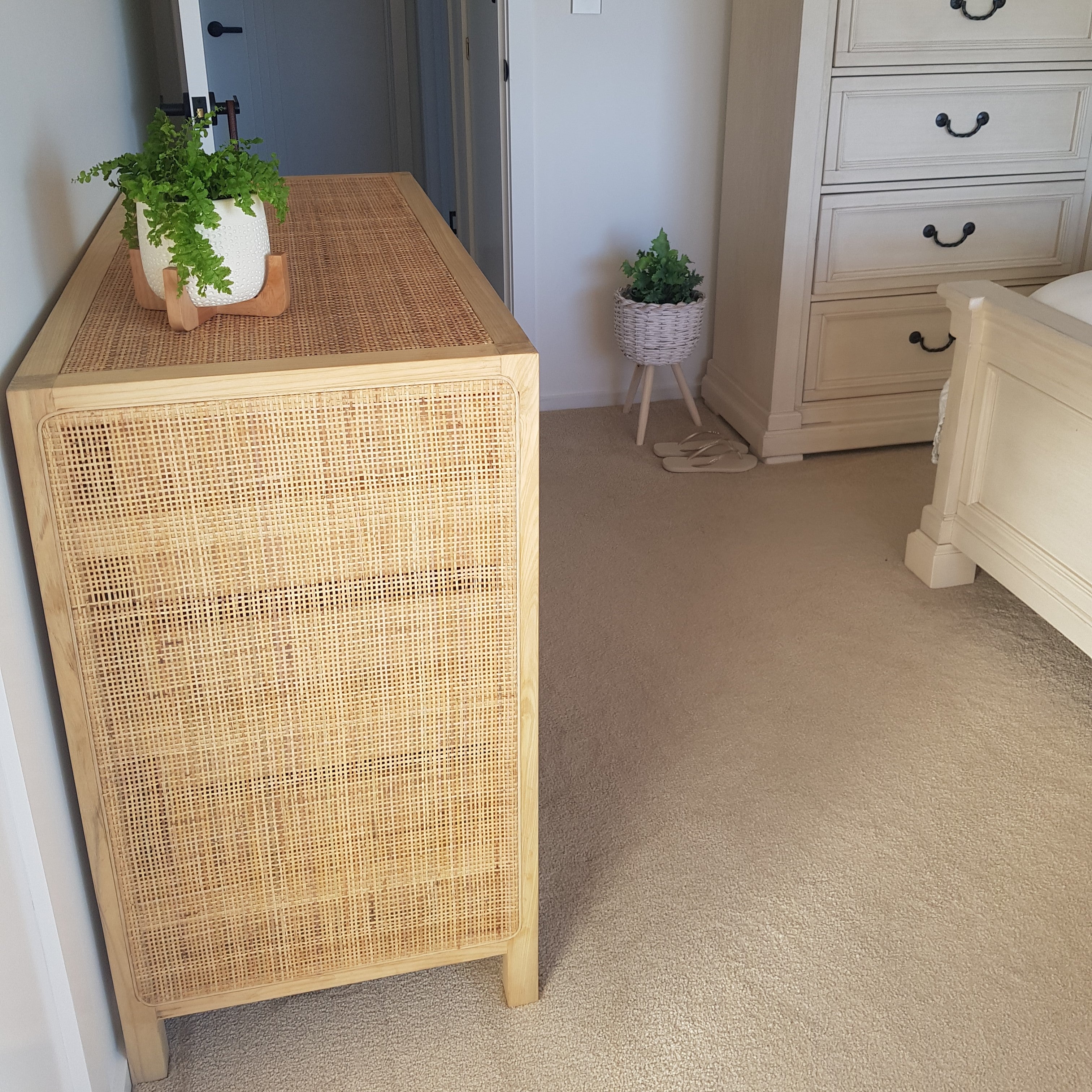 Natural Split Rattan Chest Drawers