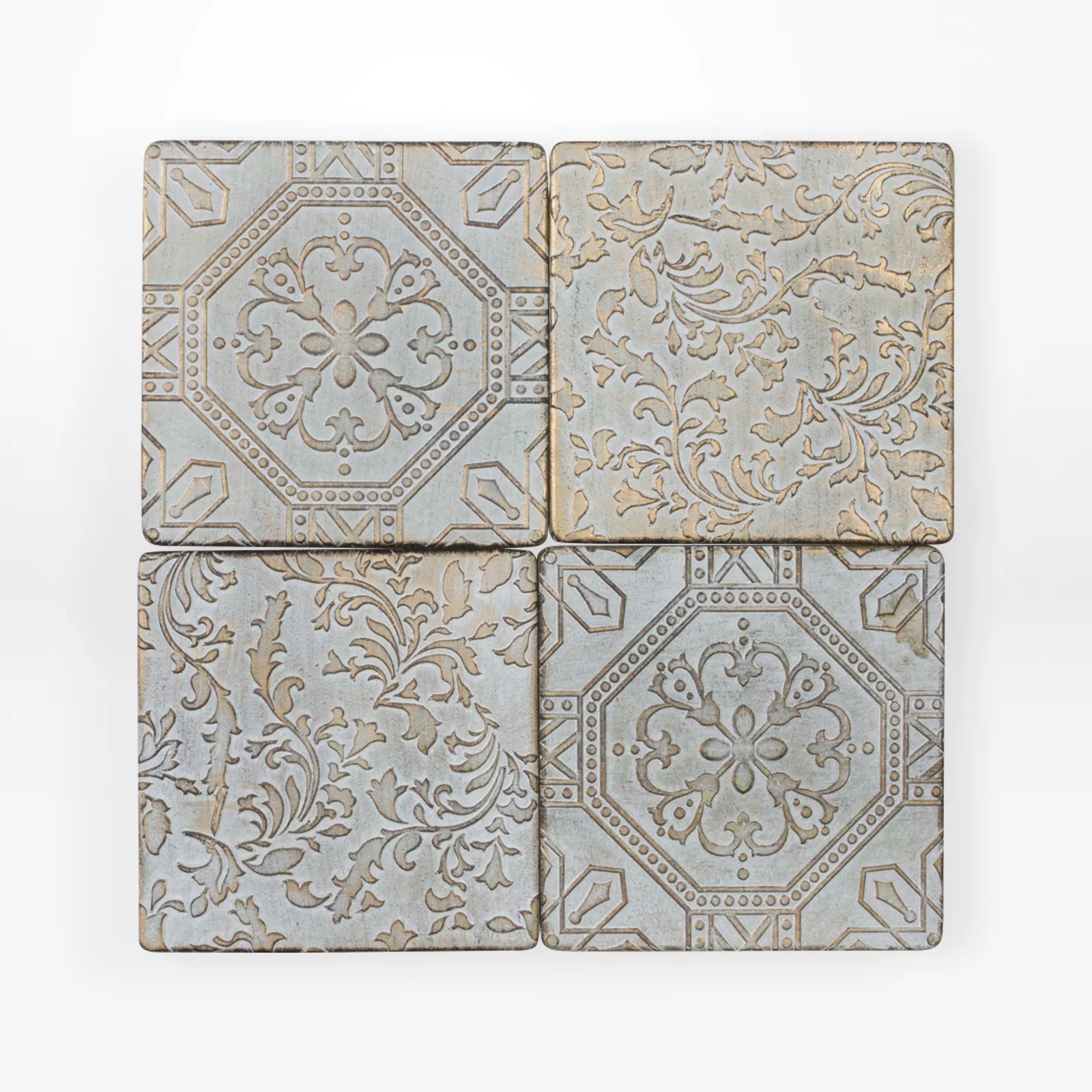 Elegance Stone-Look Coasters - Set of 4