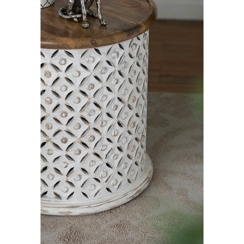 Jali Cutting Set of 2 Side Tables