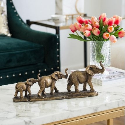 Elephant Family Statue