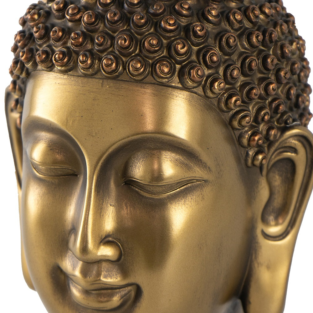 Golden Buddha Statue Head