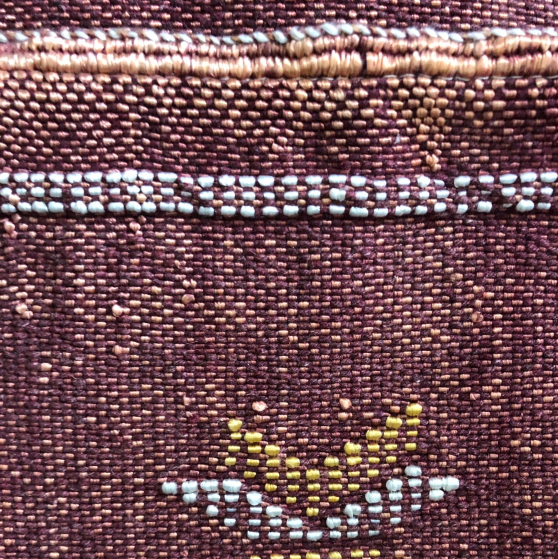 Genuine Moroccan Cactus Silk Cushion in Plum