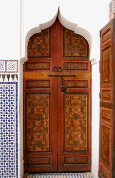 Cedar Hand Painted Doors (Double)