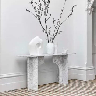 Rod Marble Sculpture in White