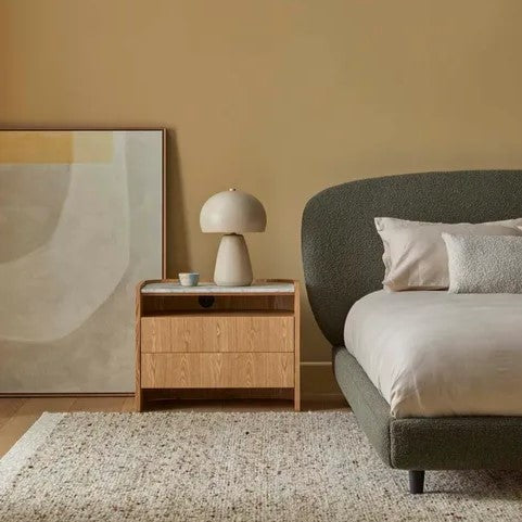 Boucle Bed in Natural