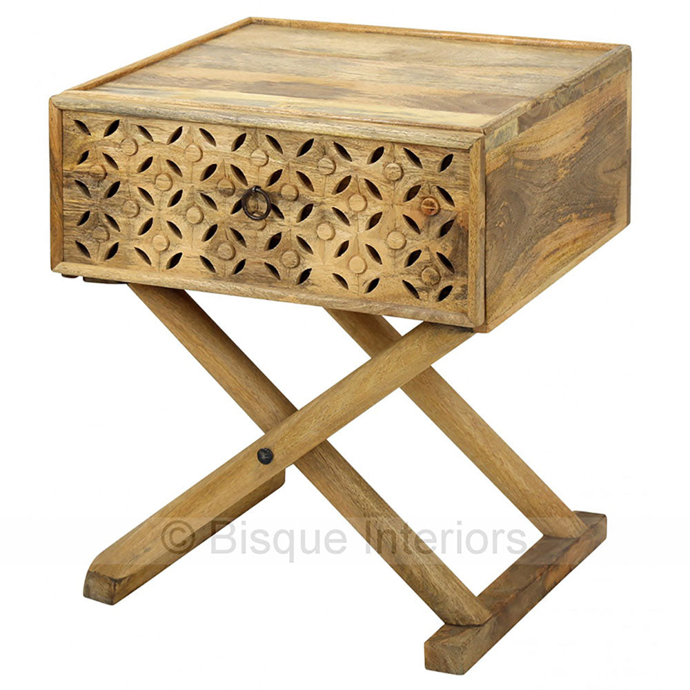 Wood Bedside in Natural