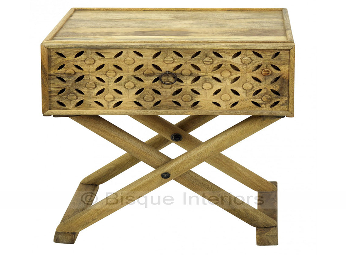 Wood Bedside in Natural