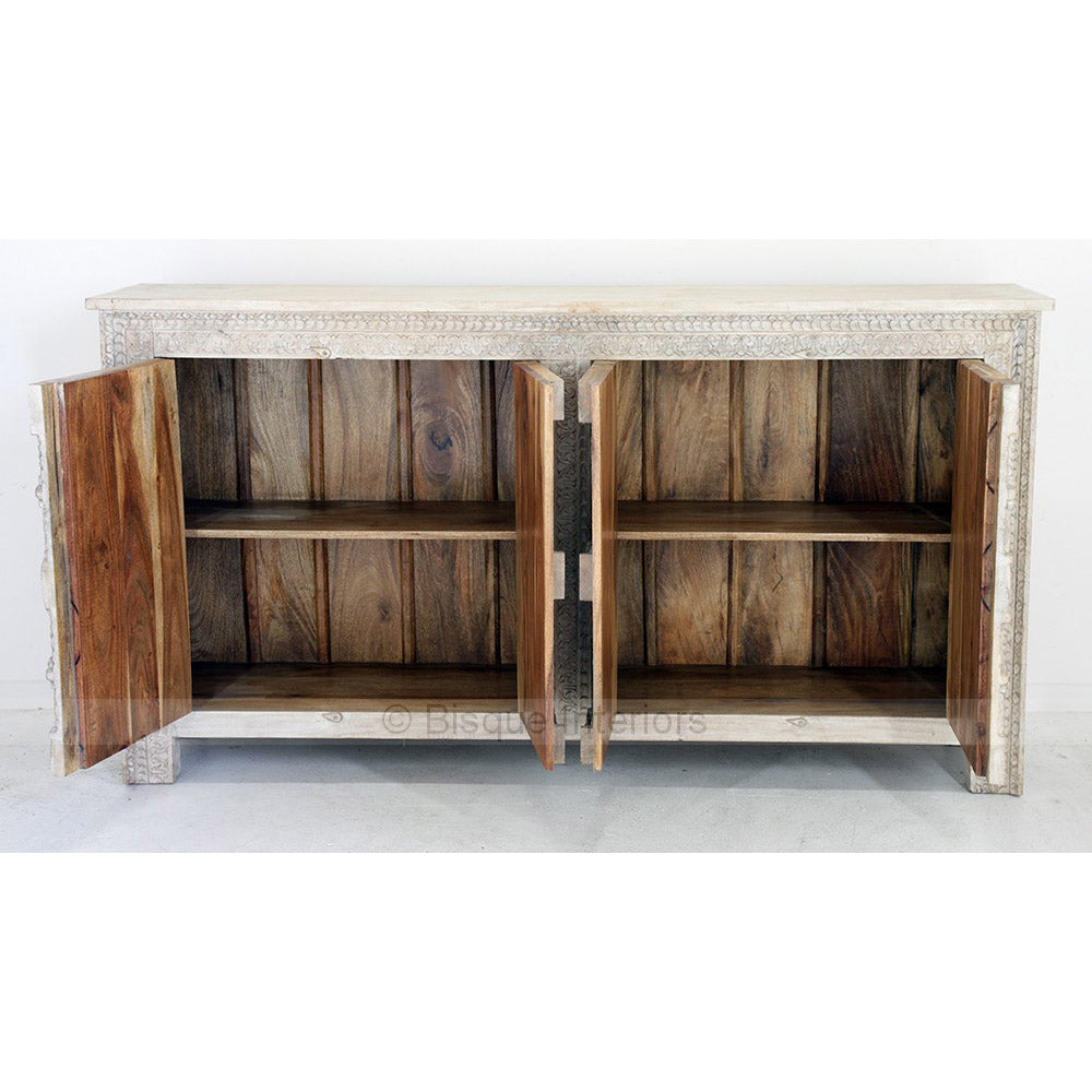 Old Door Dresser in White Wash
