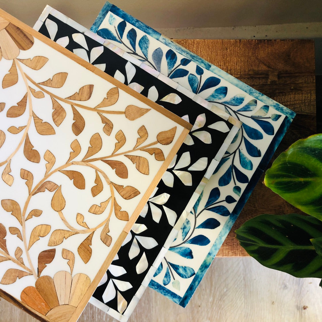 Timber Inlay Trivet in Natural