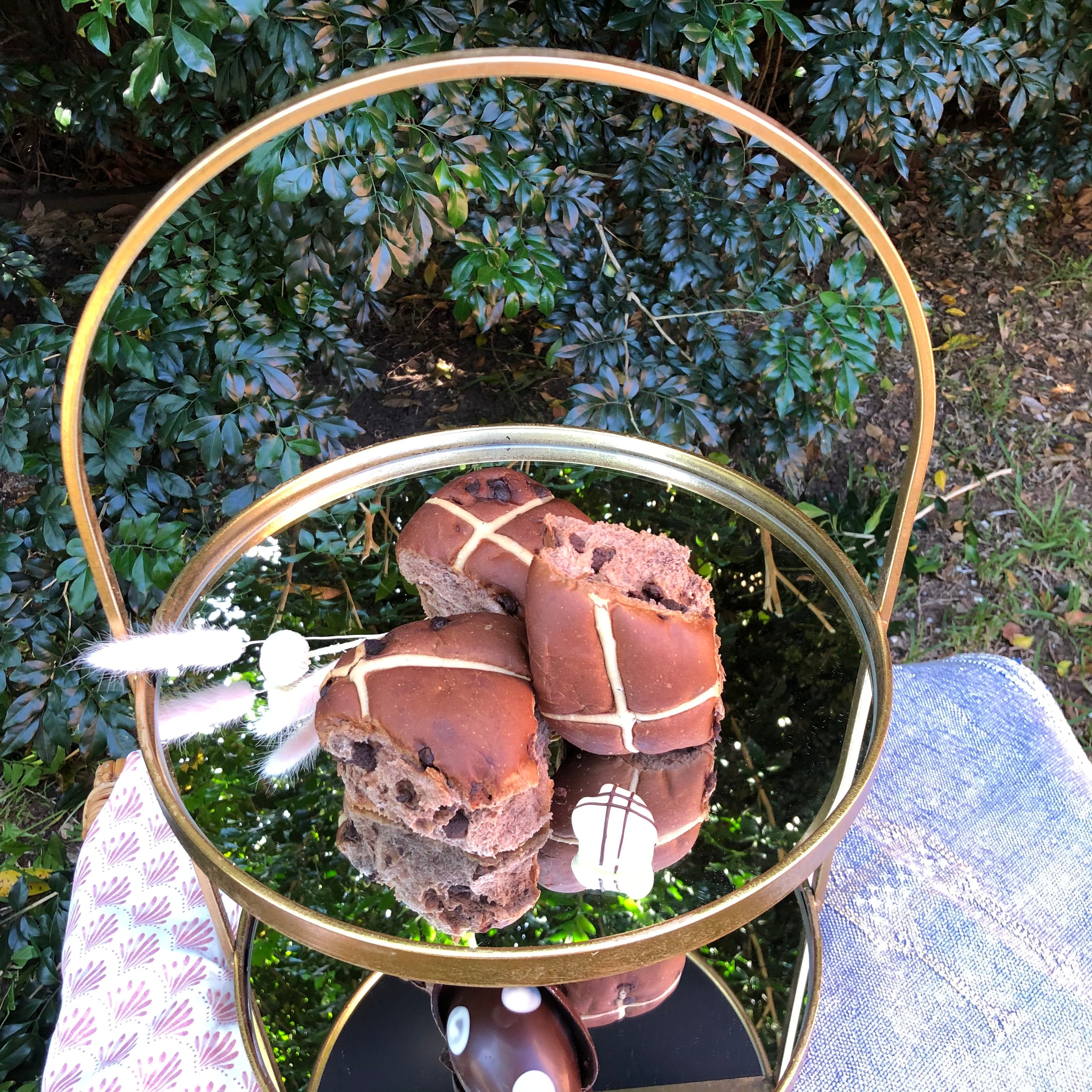 Brass & Glass  Cake Stand