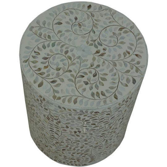 Mother of Pearl Inlay Lingerie Tallboy in Grey