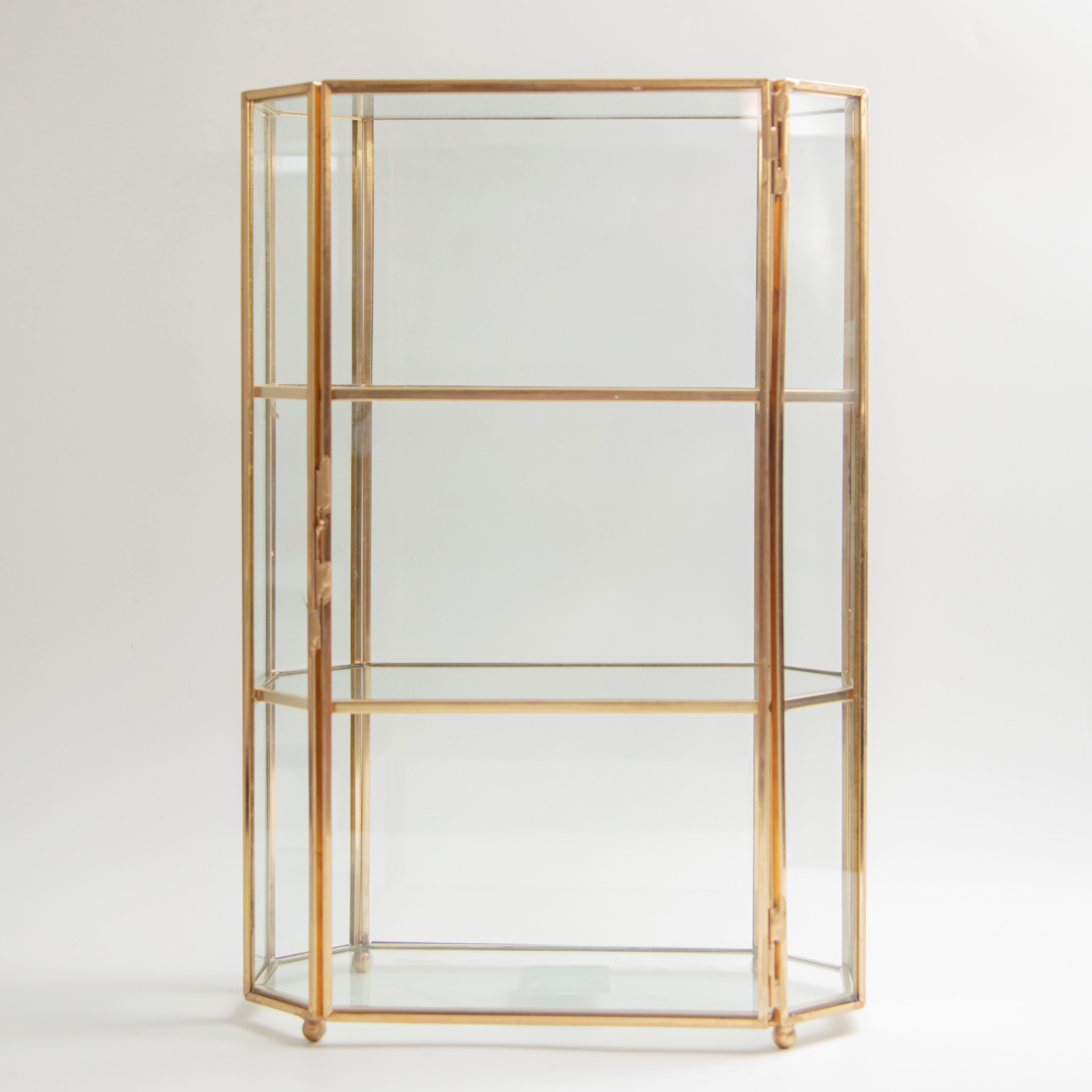 Brass & Glass Display Case
