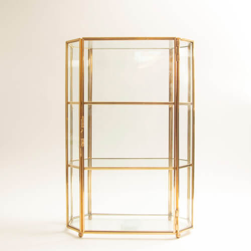 Brass & Glass Display Case