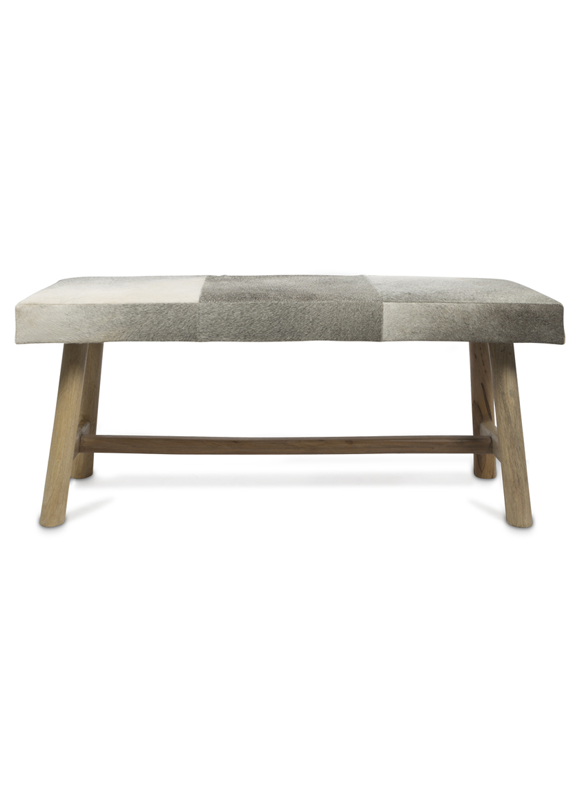 Ranch Cowhide Bench