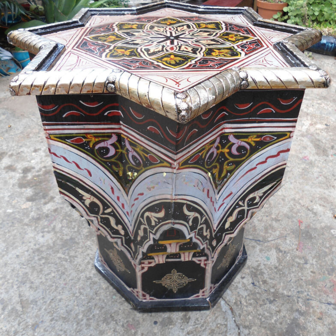 Handpainted Star Side Table