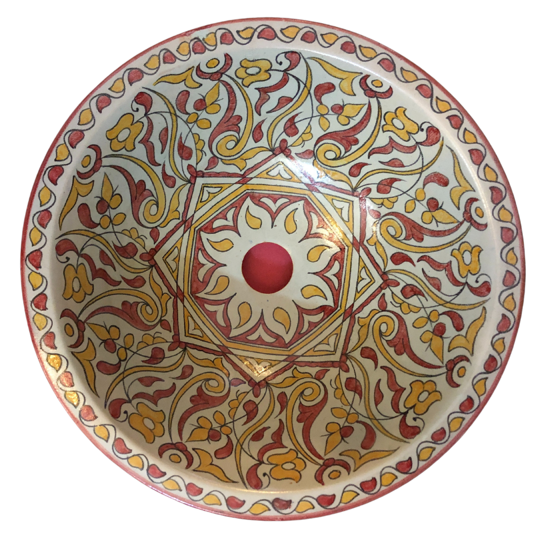 Safi Ceramic Basin in Gold Scheme