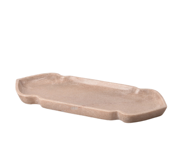 Stone Oriental Tray in Pink