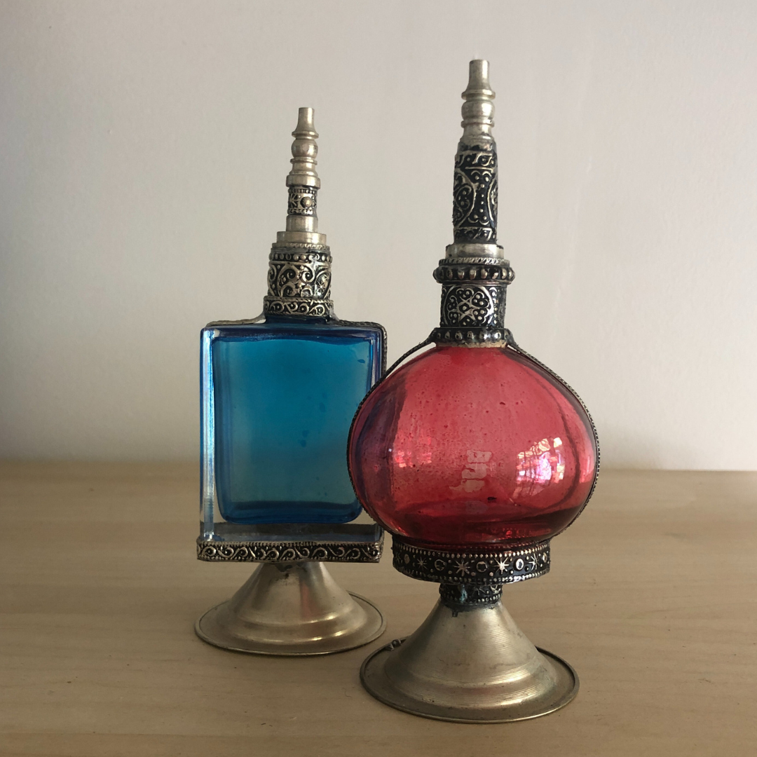 Moroccan Perfume Bottle in Blue
