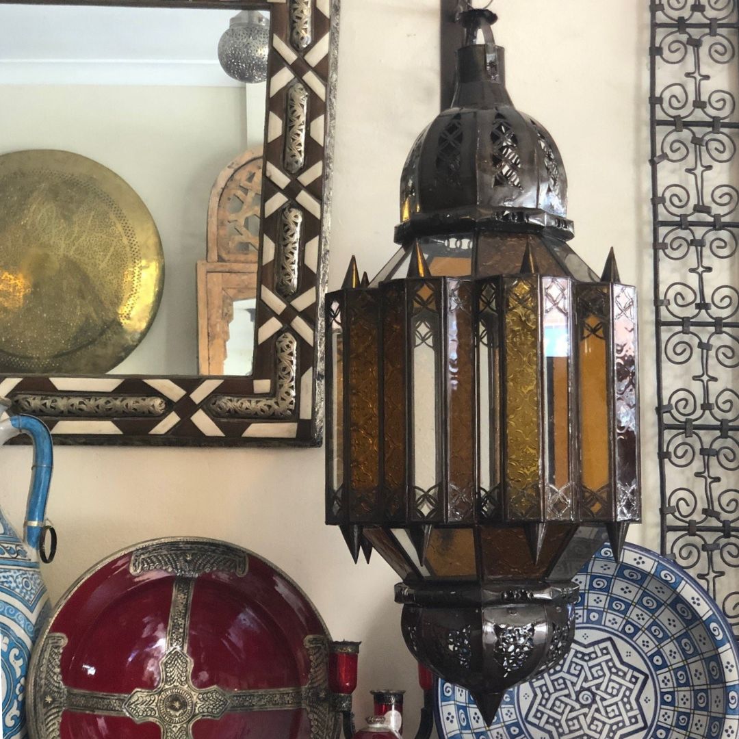 Classic Moroccan Hanging Glass Pendant Light