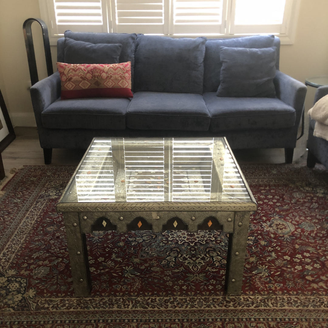Sultan's Square Table in Silver Nickel