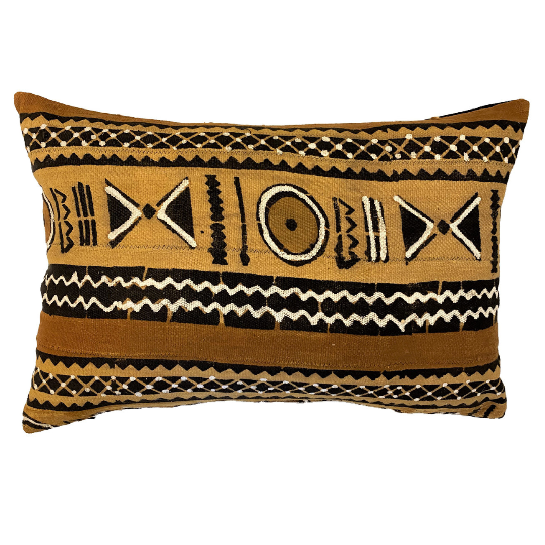 Authentic Earthtone Mudcloth Cushion (G)
