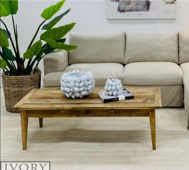 Elm Coffee Table with 1 Drawer